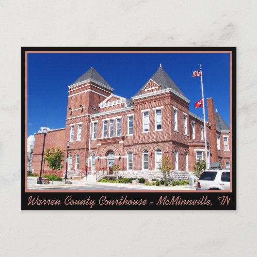 Warren Landkreis Courthouse - McMinnville, TN Postkarte (Vorderseite)