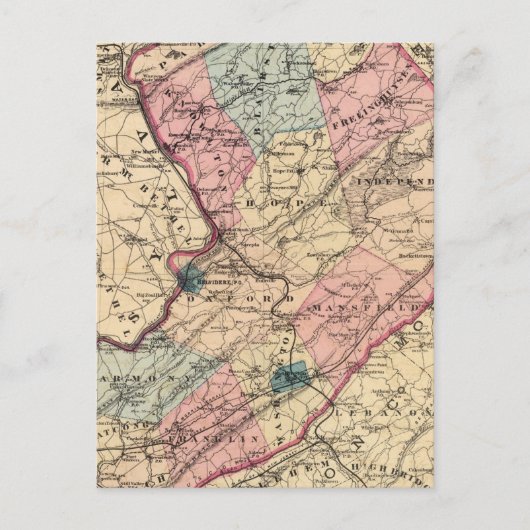 Warren Landkreis, NJ Postkarte (Vorderseite)