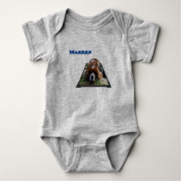 Warren Name mit Cavalier Dog, Baby Bodysuit