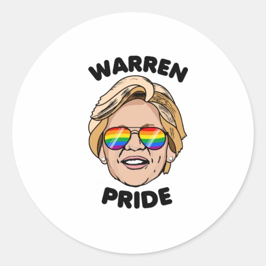 Warren Pride Runder Aufkleber (Vorderseite)