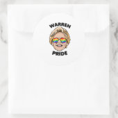 Warren Pride Runder Aufkleber (Tasche)