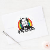 Warren Rainbow Pride Runder Aufkleber (Umschlag)