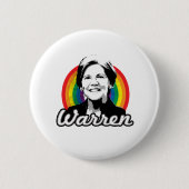 Warren-Regenbogen-Pride Button (Vorderseite)