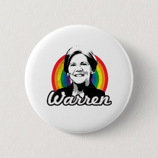 Warren-Regenbogen-Pride Button (Vorderseite)
