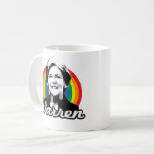 Warren-Regenbogen-Pride Kaffeetasse (Vorderseite Links)