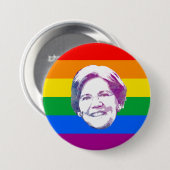 Warren-Regenbogenstreifen Button (Vorne & Hinten)