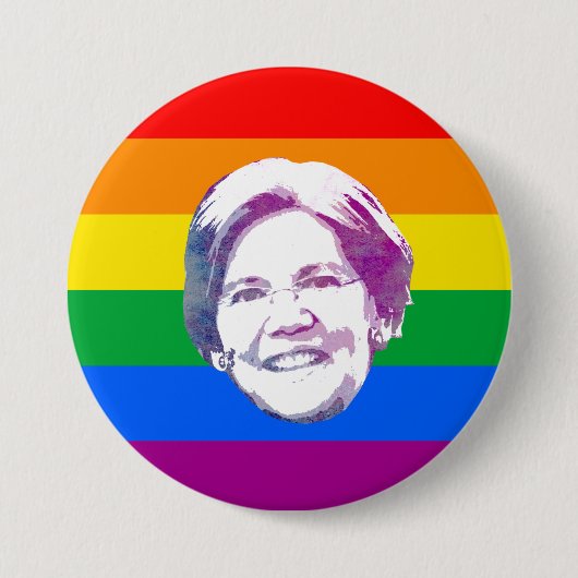 Warren-Regenbogenstreifen Button (Vorderseite)