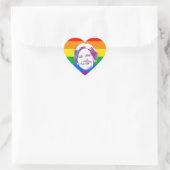 Warren-Regenbogenstreifen Herz-Aufkleber (Tasche)