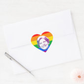 Warren-Regenbogenstreifen Herz-Aufkleber (Umschlag)