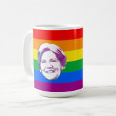 Warren-Regenbogenstreifen Kaffeetasse (Vorderseite Links)