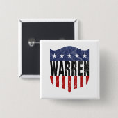 WARREN US Flagge Button (Vorne & Hinten)