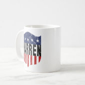 WARREN US Flagge Kaffeetasse (Vorderseite Links)