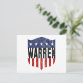 WARREN US Flagge Postkarte (Stehend Vorderseite)