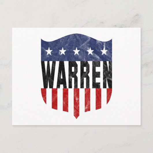 WARREN US Flagge Postkarte (Vorderseite)