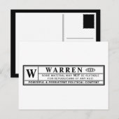 Warren Warnschild Postkarte (Vorne/Hinten)