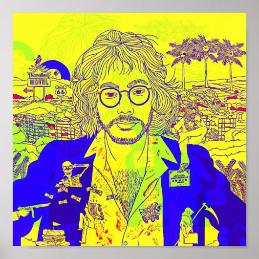 Warren Zevon Pop Art Poster (Vorne)