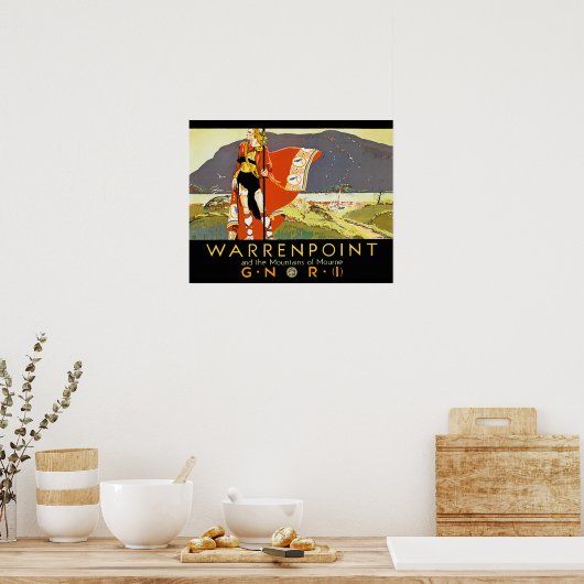 Warrenpint und die Berge von Mourne Poster (Küche)
