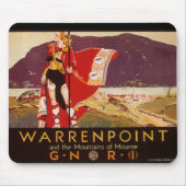 Warrenpoint irisches Bahnplakat Mousepad (Vorne)