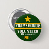 Warrens Krieger: Elizabeth Waren für Präsidenten Button (Vorne & Hinten)