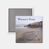 Warren's Point Beach, Little Compton, RI Bluffs Magnet (Vorderseite/Rückseite)