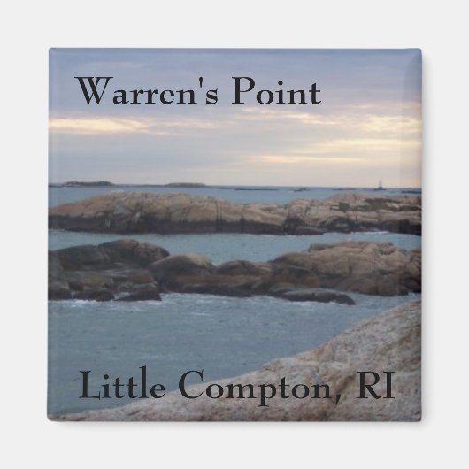 Warren's Point Beach, Little Compton, RI Magnet (Vorne)