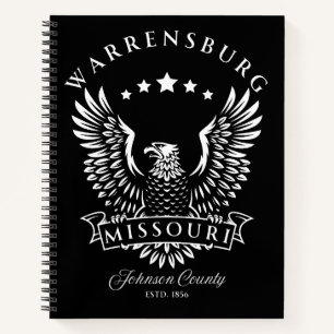 Warrensburg Johnson Landkreis Missouri Vintag Eagl Notizblock