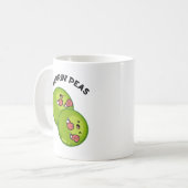 Warrin Peace Funny Pea Pun Kaffeetasse (Vorderseite Links)