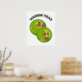 Warrin Peace Funny Pea Pun Poster (Küche)