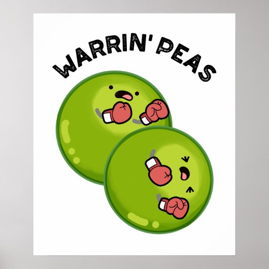 Warrin Peace Funny Pea Pun Poster (Vorne)