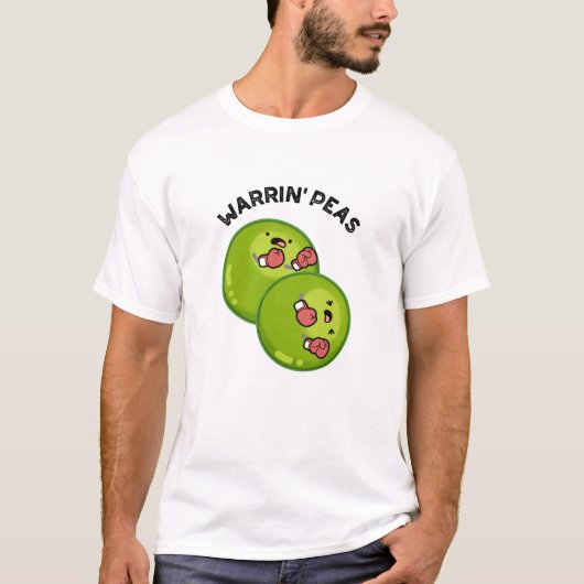 Warrin Peace Funny Pea Pun T-Shirt (Vorderseite)