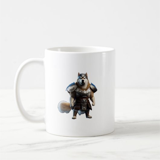 Warrior Alaskan Malamute Dog, Militär Alaskan Dog Kaffeetasse (Links)