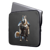 Warrior Alaskan Malamute Dog, Militär Alaskan Dog Laptopschutzhülle (Vorderseite Links)