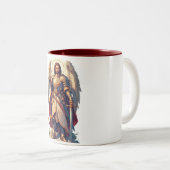 Warrior Archangel Michael Coffee Mug Zweifarbige Tasse (VorderseiteRechts)