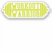 Warrior-Aufkleber für Workout Aufkleber (Vorderseite)