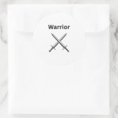 Warrior-Aufkleber Runder Aufkleber (Tasche)