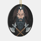 WARRIOR BEARD MEN KERAMIK ORNAMENT (Rechts)