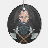WARRIOR BEARD MEN KERAMIK ORNAMENT (Links)