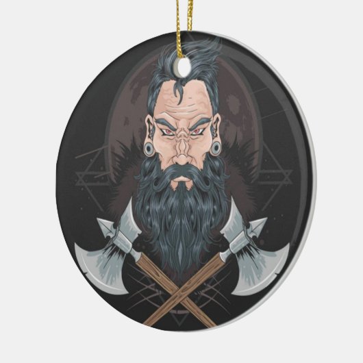 WARRIOR BEARD MEN KERAMIK ORNAMENT (Links)