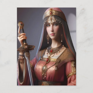 Warrior Beauty Postcard Postkarte