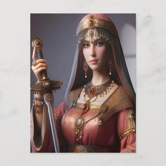 Warrior Beauty Postcard Postkarte (Vorderseite)