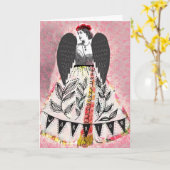 Warrior, blank card, artwork by Lisa Casineau Karte (Gelbe Blume)