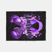 Warrior Boxhandschuhe Lila Band Lupus Fleecedecke (Vorderseite (Horizontal))