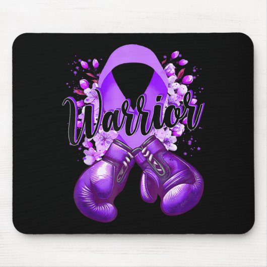 Warrior Boxhandschuhe Lila Band Lupus Mousepad (Vorne)