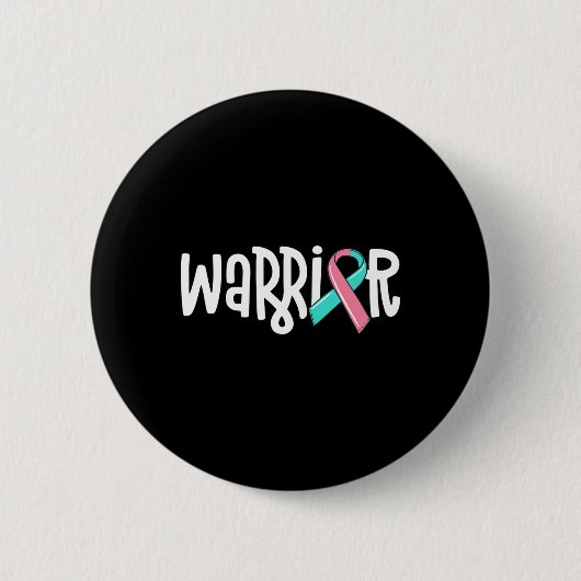 Warrior BRCA Brustkrebs-Bewusstsein Vorhersagemase Button (Vorderseite)