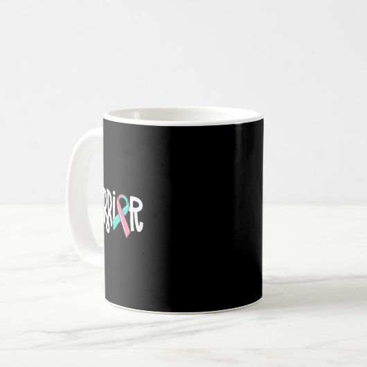 Warrior BRCA Brustkrebs-Bewusstsein Vorhersagemase Kaffeetasse (Vorderseite Links)