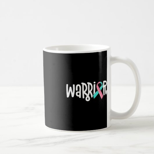 Warrior BRCA Brustkrebs-Bewusstsein Vorhersagemase Kaffeetasse (Rechts)