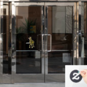 Warrior Cat Fensteraufkleber (Büro Tür)