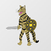 Warrior Cat Fensteraufkleber (Blatt)