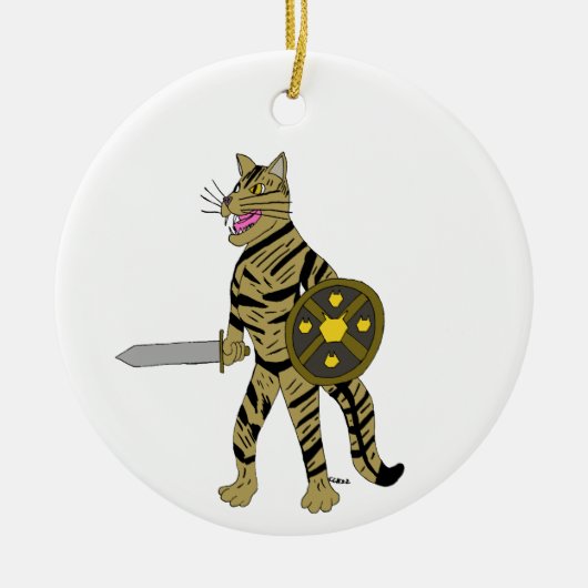 Warrior Cat Keramik Ornament (Vorne)