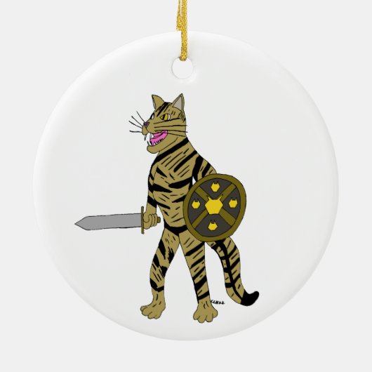 Warrior Cat Keramik Ornament (Hinten)
